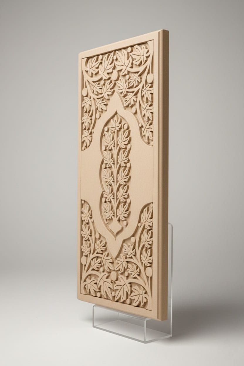 Custom CNC Carved Wooden Panel – Decorative Design (₹125 / sq ft) Design 07 - Image 2