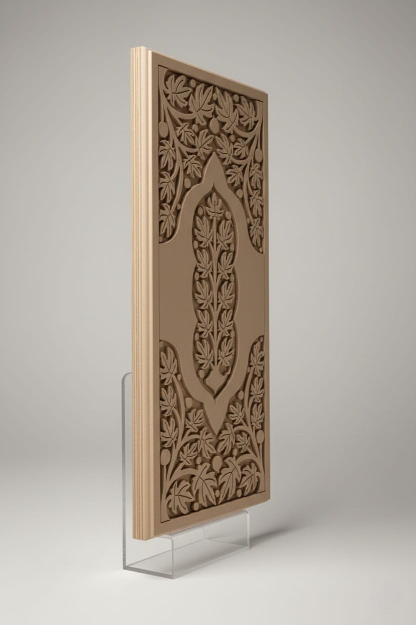 Custom CNC Carved Wooden Panel – Decorative Design (₹125 / sq ft) Design 07 - Image 3