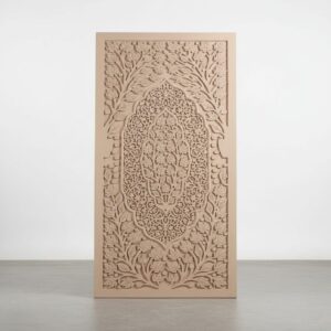 Custom CNC Carved Wooden Panel – Decorative Design (₹125 / sq ft) Design 04